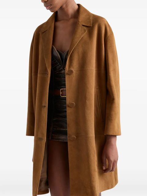 Prada suede coat - Brown