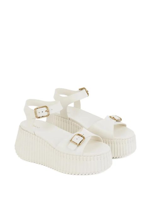 Chloé 80mm buckle-fastening platform sandals - White