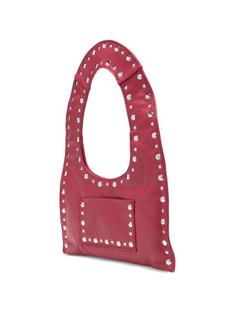 Gimaguas mini Franca studded shoulder bag - Red