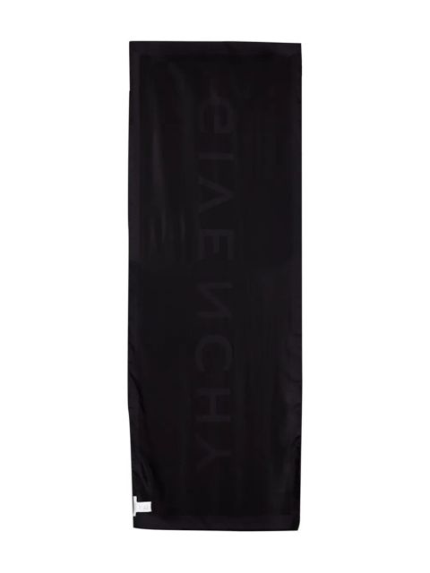 Givenchy logo-printed scarf - Black