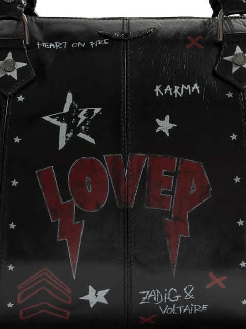 Zadig&Voltaire Sunny Mood Punk star-print leather tote bag - Black