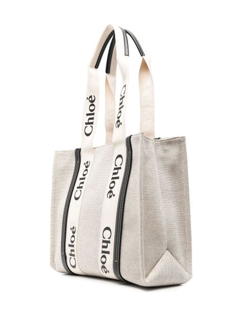 Chloé Woody tote bag - Neutrals