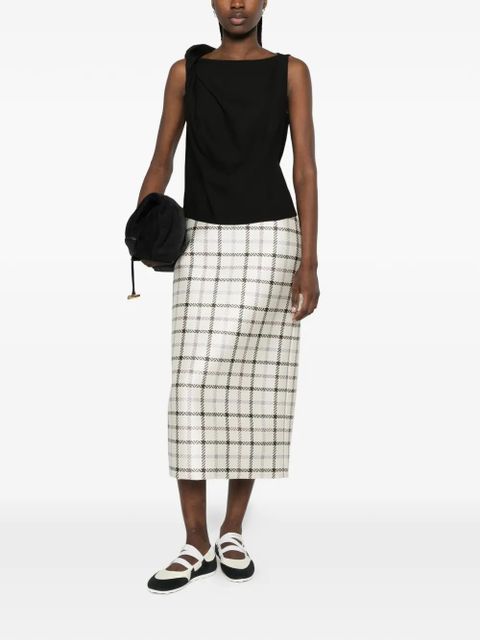 Róhe asymmetric draped top - Black - zdjęcie produktu nr 2