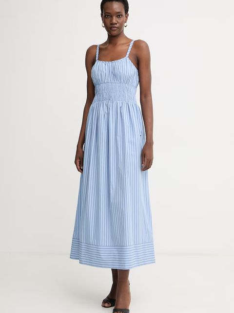 BOSS Orange sukienka rozkloszowana bawełniana C Diplyn - zdjęcie produktu nr 1