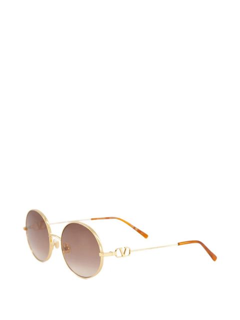Valentino Garavani VLogo Signature round-frame sunglasses - Gold