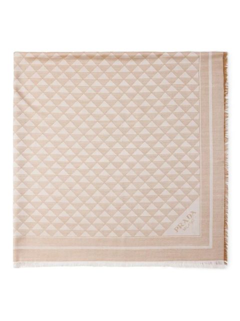 Prada silk-wool shawl - Neutrals - zdjęcie produktu nr 1
