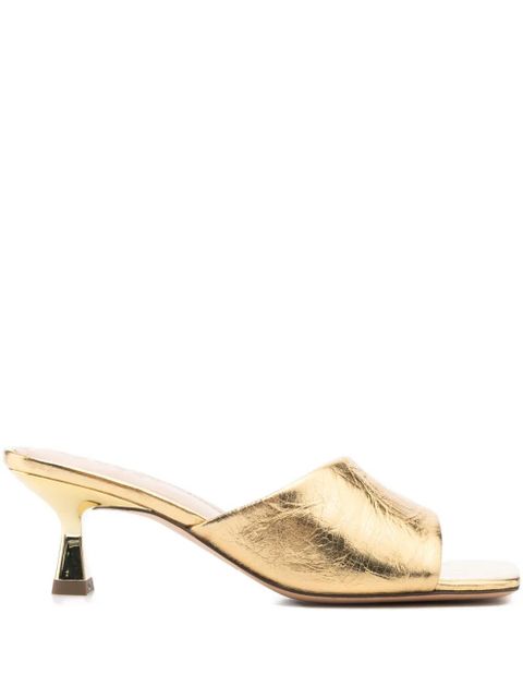 SANDRO 60mm leather sandals - Gold - zdjęcie produktu nr 1