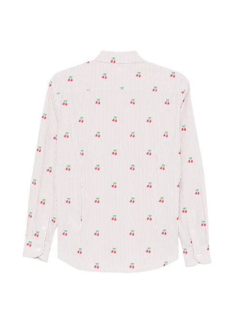 MC2 Saint Barth cherry-print striped shirt - Neutrals - zdjęcie produktu nr 2