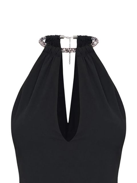 AMIRI rhinestone-embellished mini dress - Black