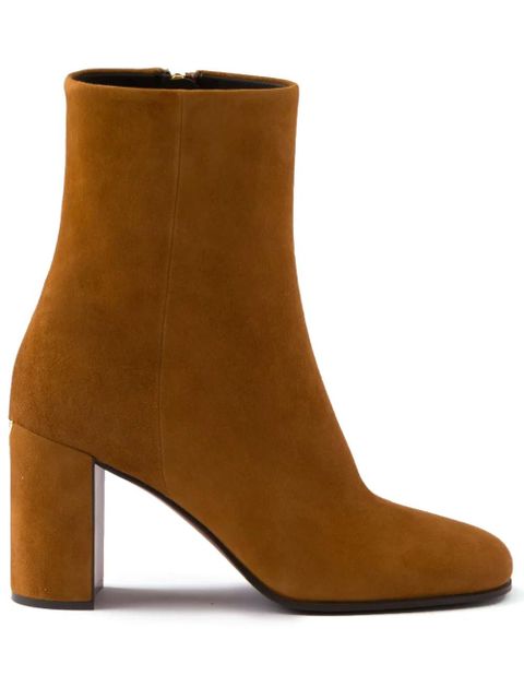 Prada suede 85mm booties - Brown - zdjęcie produktu nr 1