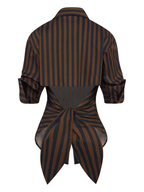 Simon Miller striped button loch poplin shirt - Black