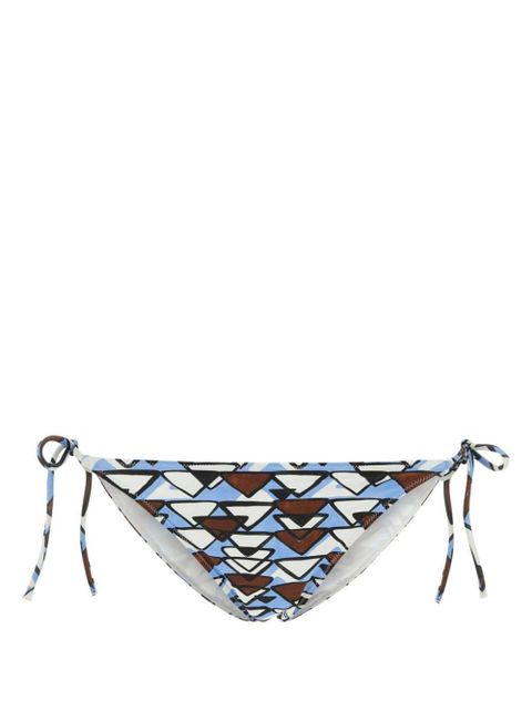 Prada geometric-print bikini bottoms - Brown - zdjęcie produktu nr 1