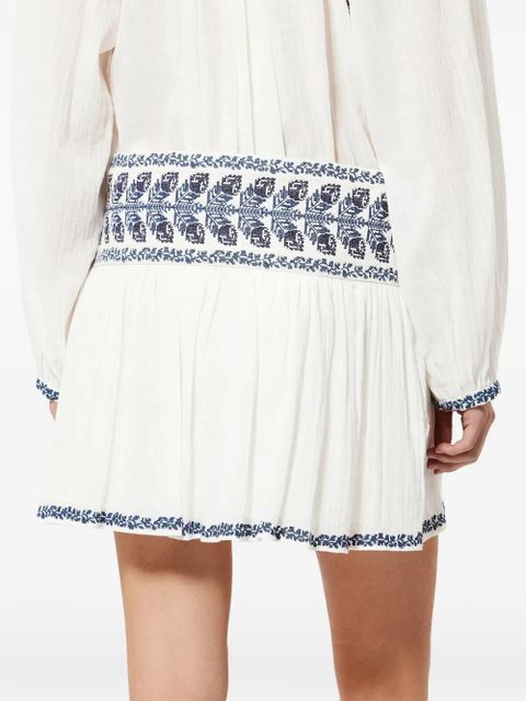MARANT ÉTOILE Picadilia embroidered mini skirt - White