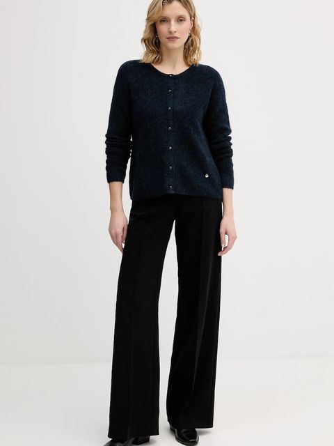 Mos Mosh kardigan z dodatkiem alpaki Almine damski kolor granatowy lekki 158680 - zdjęcie produktu nr 2