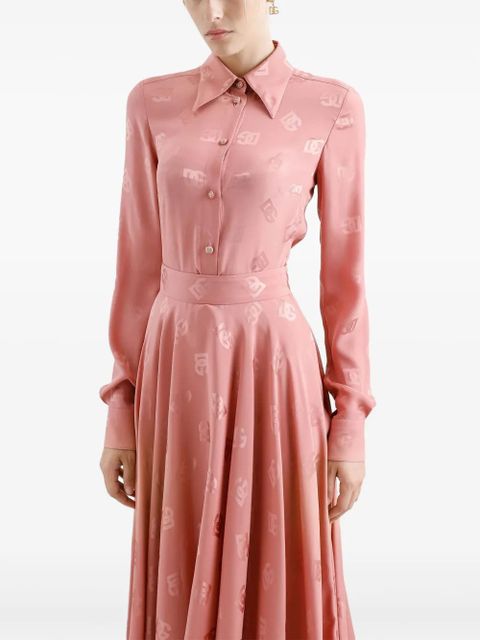 Dolce & Gabbana DNA monogram midi skirt - Pink