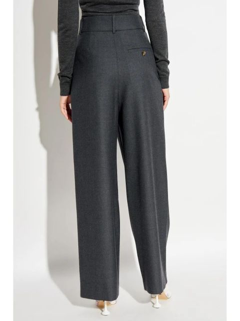 LOEWE wrap wool trousers - Grey