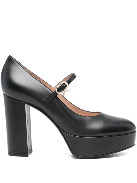 Gianvito Rossi 105mm platform strap pumps - Black - zdjęcie produktu nr 1