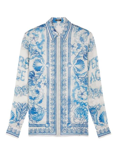 Versace Underwater Barocco crêpe shirt - Neutrals - zdjęcie produktu nr 1