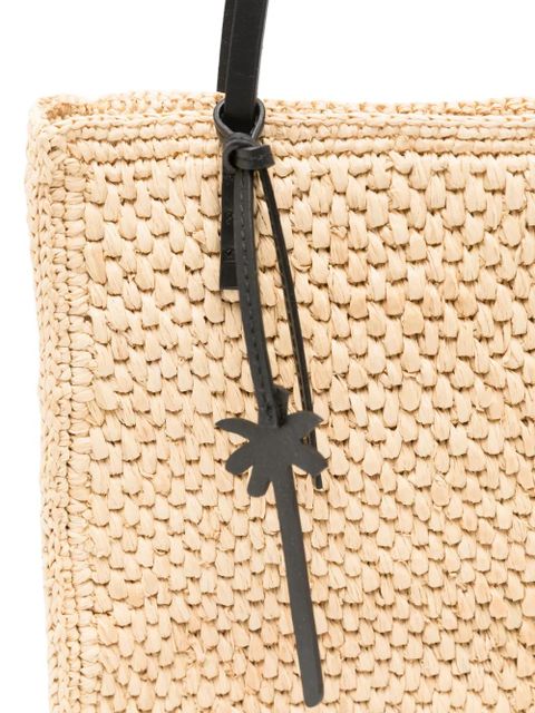 Manebi raffia shoulder bag - Neutrals