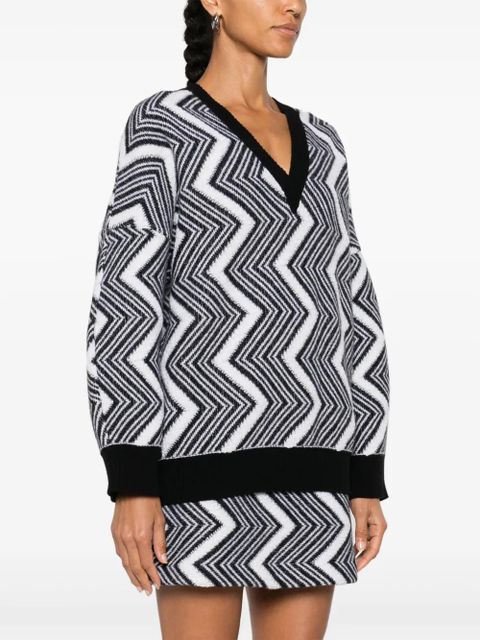 Missoni zigzag wool sweater - Black