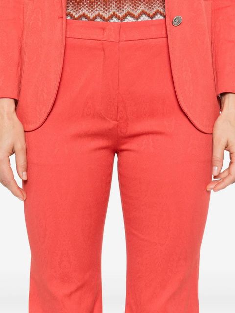 ETRO paisley-jacquard trousers - Orange