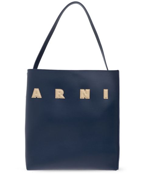 Marni logo-patch tote bag - Blue - zdjęcie produktu nr 1