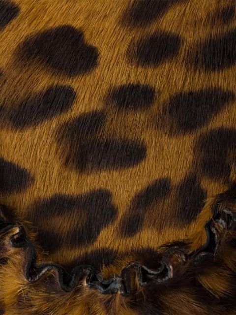 Prada leopard-print loafers - Brown