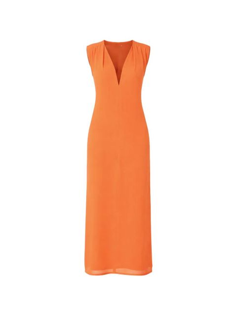 Moschino V-neck sleeveless midi dress - Orange - zdjęcie produktu nr 1