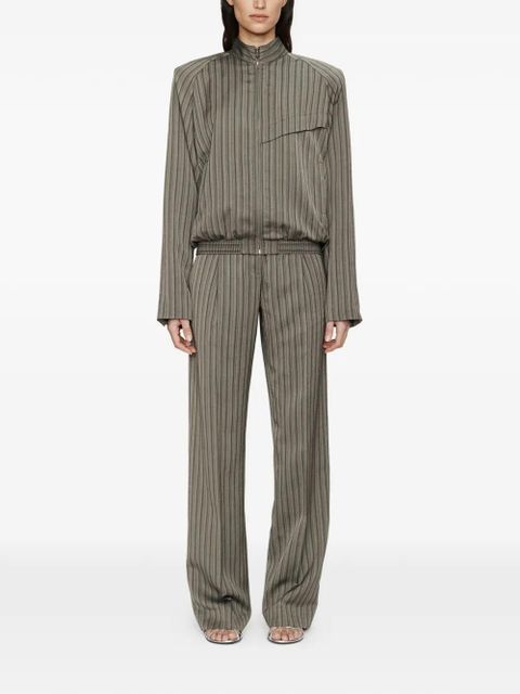 Christopher Esber Reyer striped bomber jacket - Grey - zdjęcie produktu nr 2