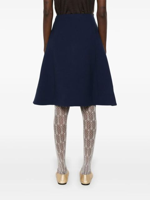 Valentino Garavani pleat-detailed mini skirt - Blue