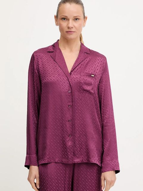 BOSS koszula piżamowa damska kolor fioletowy 50527255 - zdjęcie produktu nr 1
