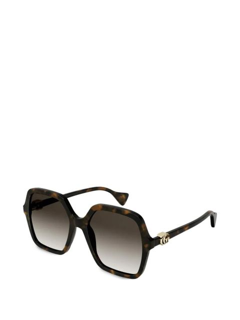 Gucci Eyewear logo-detail sunglasses - Brown - zdjęcie produktu nr 1