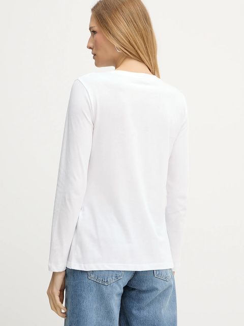 Armani Exchange longsleeve bawełniany kolor biały XW001350 AF17172