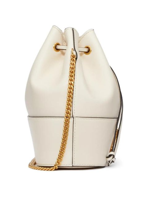 Valentino Garavani mini VLogo signature bucket bag in nappa leather - Neutrals