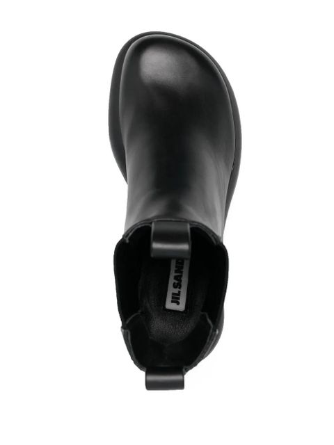 Jil Sander elasticated-panel leather boots - Black
