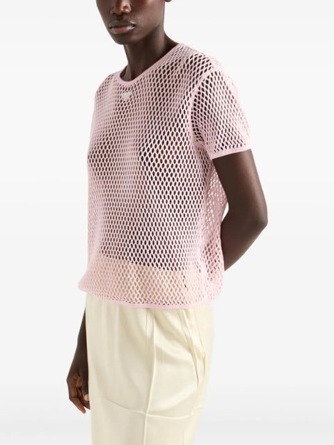 Prada mesh T-shirt - Pink