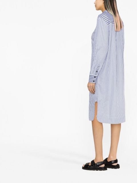 GANNI striped shirt dress - Blue