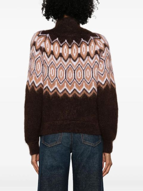 Maje geometric-pattern sweater - Brown - zdjęcie produktu nr 2