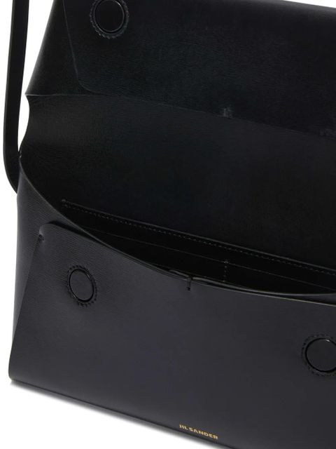 Jil Sander small Folded leather shoulder bag - Black