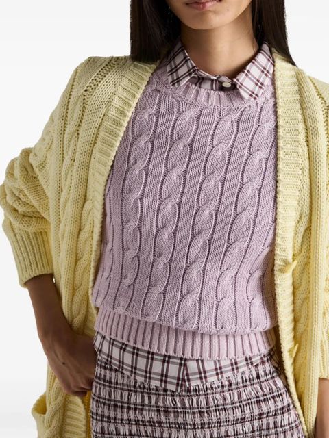 Prada crew-neck cotton jumper - Purple