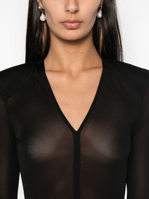 TOTEME plunging V-neck top - Black