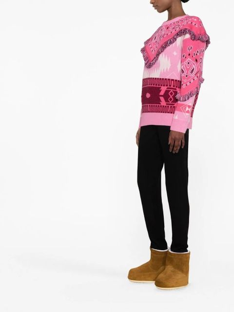 Alanui Icon Bandana fringed jumper - Pink - zdjęcie produktu nr 2