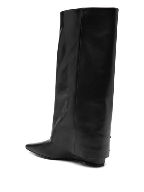Simkhai Quinn fringed leather boots - Black