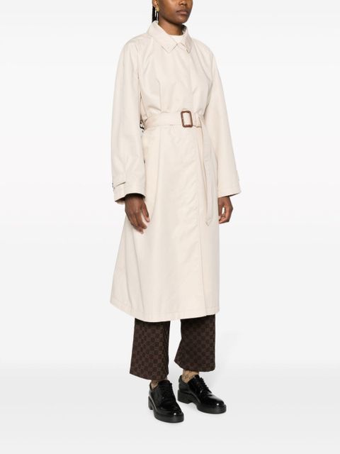 Gucci belted gabardine trench coat - Neutrals