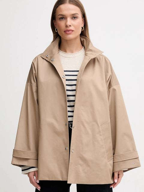 Tommy Hilfiger kurtka kolor beżowy przejściowa oversize WW0WW45715