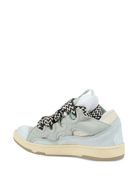 Lanvin micro-perforated curb sneakers - Blue