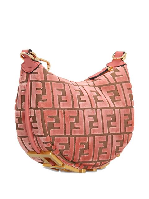 FENDI mini Fendigraphy jacquard velvet tote bag - Pink - zdjęcie produktu nr 2