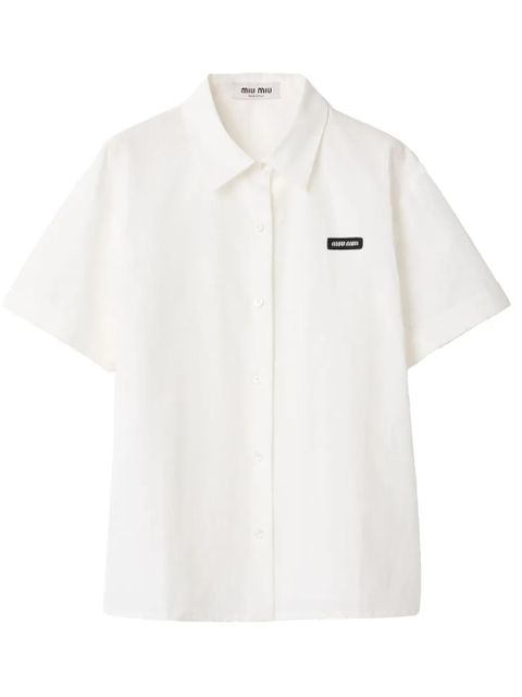 Miu Miu poplin shirt - White - zdjęcie produktu nr 1