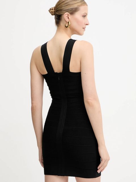 Herve Leger sukienka Elise kolor czarny mini dopasowana HLT8524464