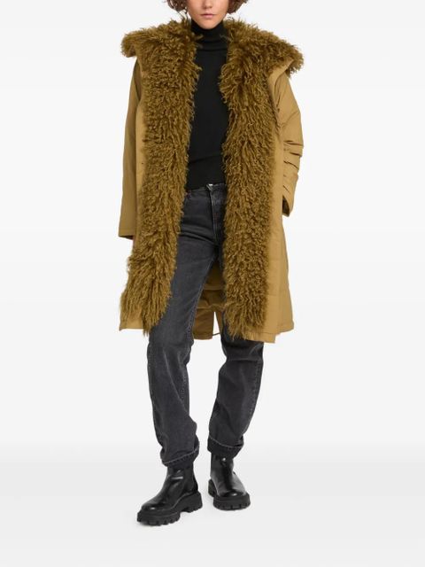 Yves Salomon lambskin-trim parka - Brown - zdjęcie produktu nr 2